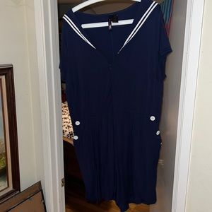Retro chic by Torrid brand sailor suit romper